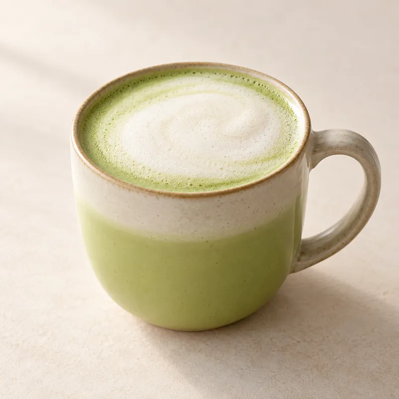 Hot matcha latte